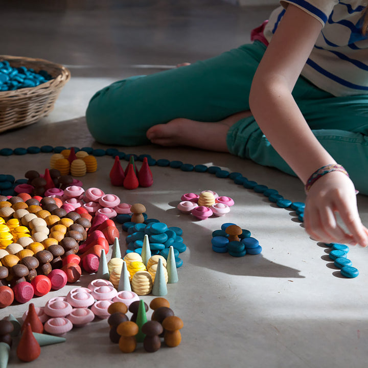 Grapat Montessori Wooden toys Mandala Little Coins educational toys