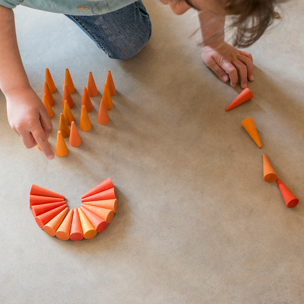 Grapat Mandala Orange Cones educational Montessori toys