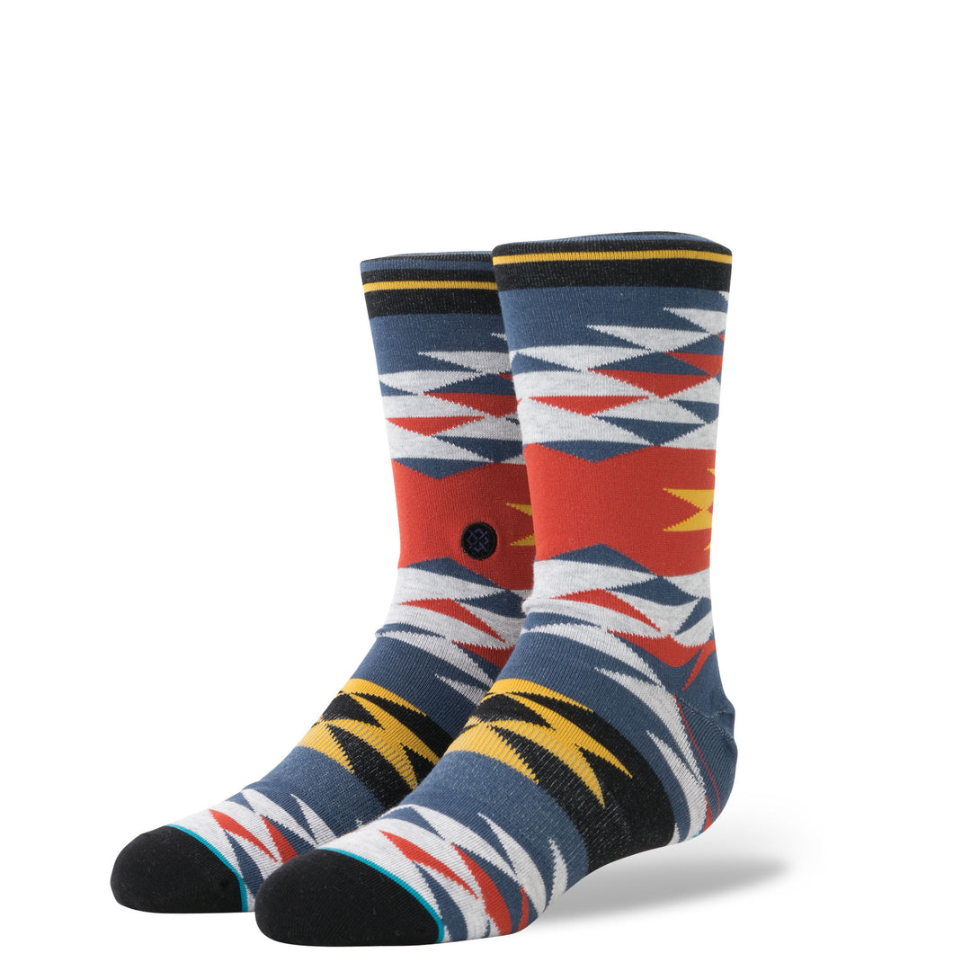 Stance Toddler Boys Large Socks old mans pendleton pattern blue red yellow green black white