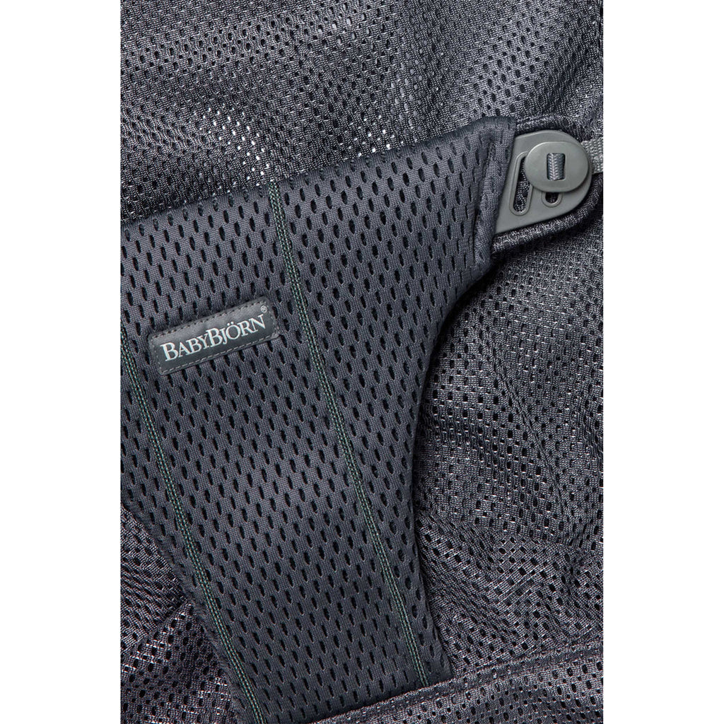 Detail of BabyBjorn Anthracite Mesh Fabric Seat Cover for Bouncer in Dark Grey