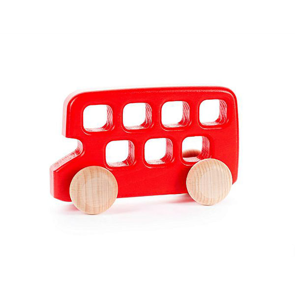 BAJO Red Double Decker Bus Children's Eco-Friendly Wooden Toy