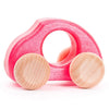 bajo pink wooden toys car