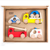 BAJO Emergency Vehicle Set Wooden Toy Cars