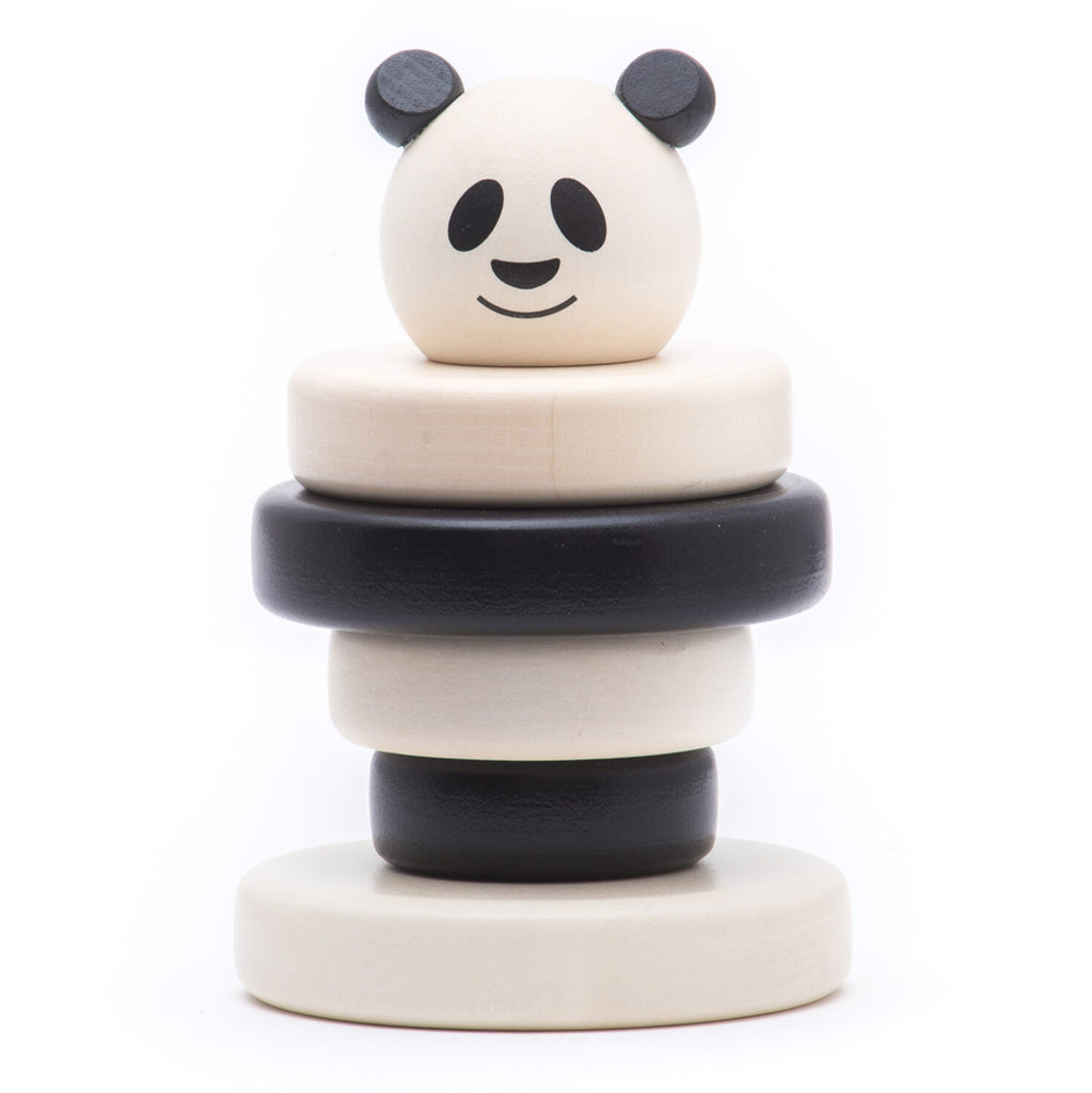Stacked BAJO Panda Pyramid Stacker Children's Wooden Toy