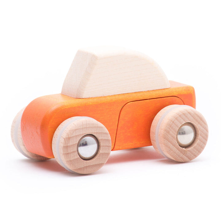 Bajo toy cars for kids, made from sustainable wood, designed for safe and fun imaginative play.