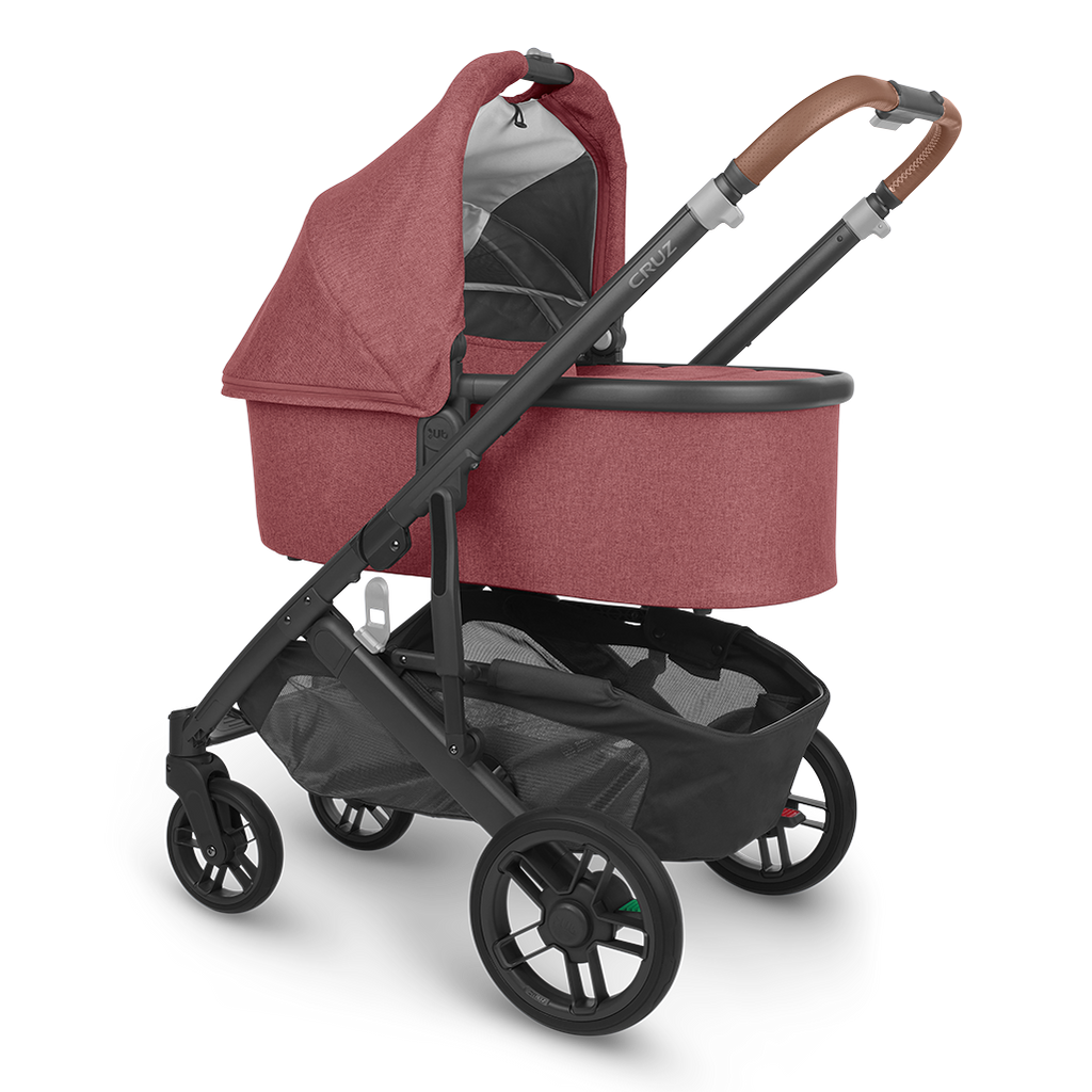 Lucy Red Bassinet on Cruz Uppababy Stroller