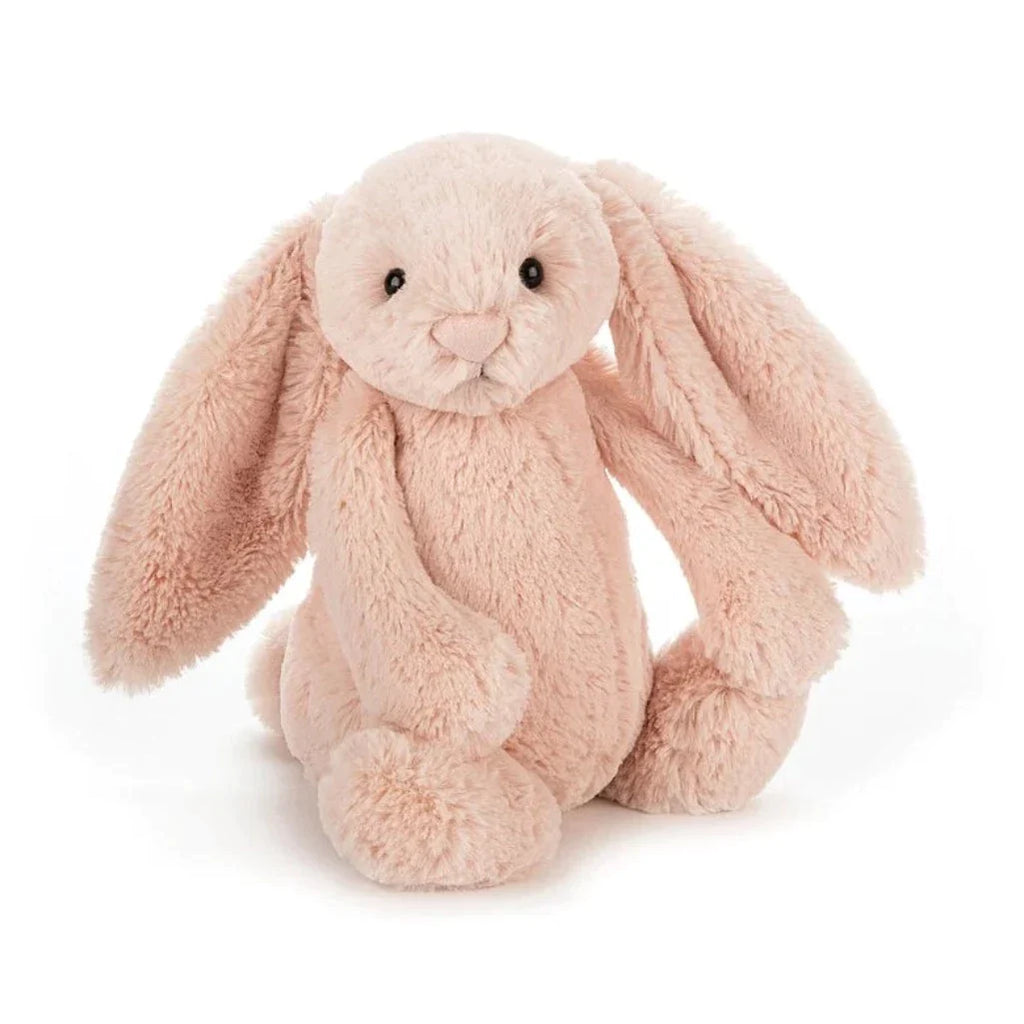 Medium soft pink stuffed bunny