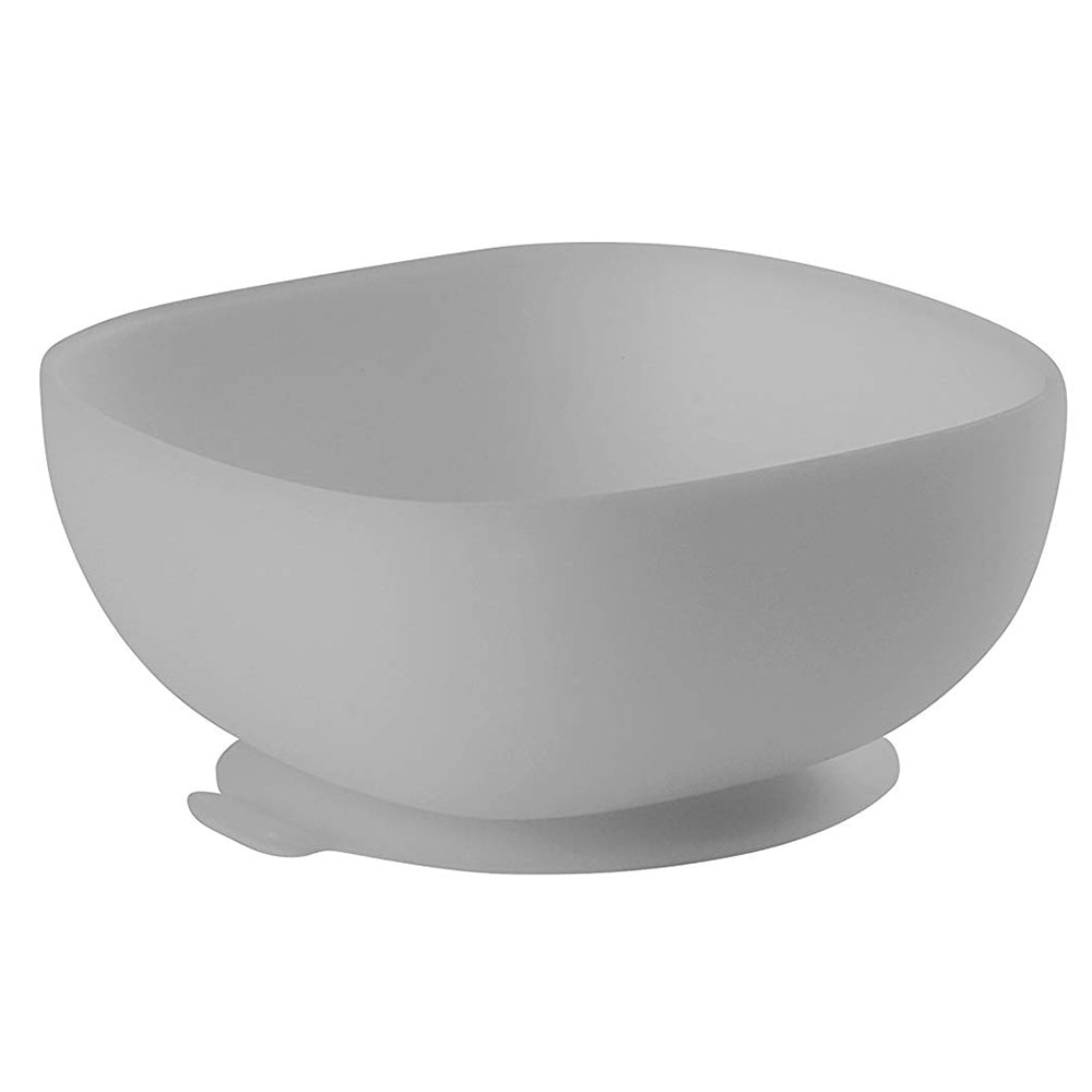 Béaba Silicone Children's Suction Bottom Bowl in cloud light grey 