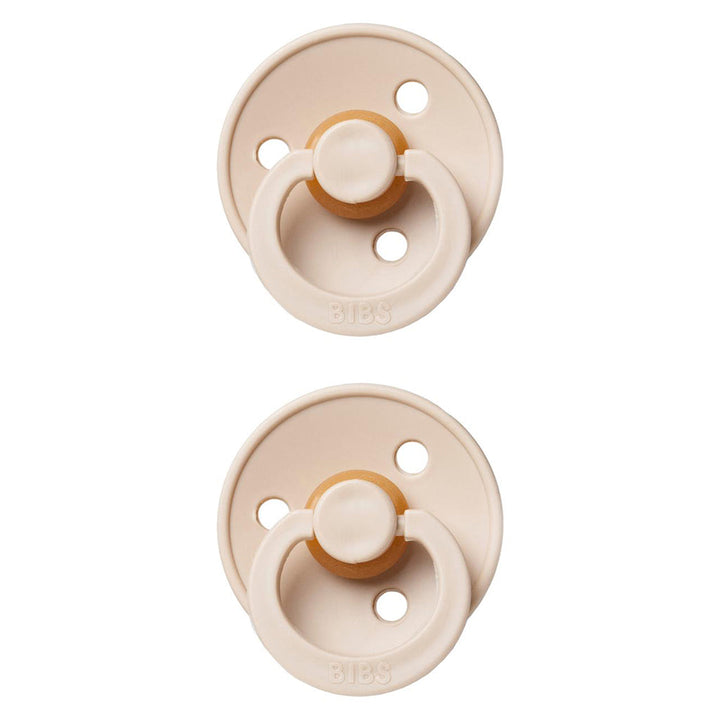 Timeless neutral BIBS Pacifier Colour Collection 2 Pack Vanilla, baby binky set.
