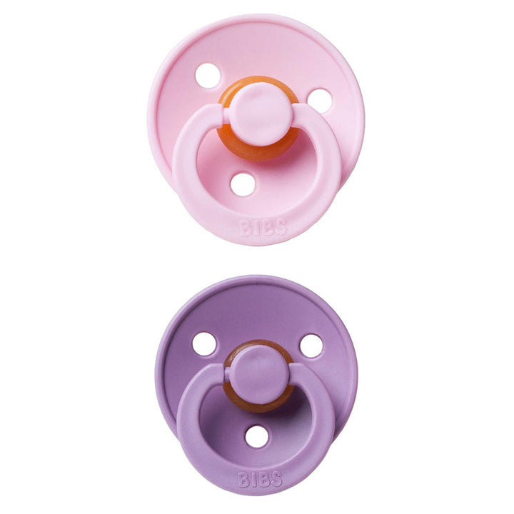 Pretty pastels BIBS Pacifier Colour Collection 2 Pack Baby Pink & Lavender, sweet baby pacifier set.