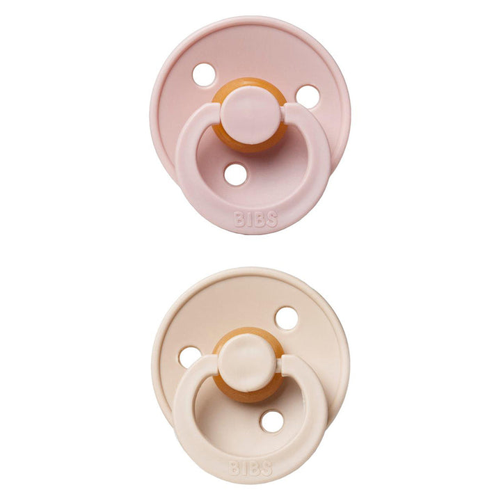 Charming tones BIBS Pacifier Colour Collection 2 Pack Blush & Vanilla, newborn pacifier set.