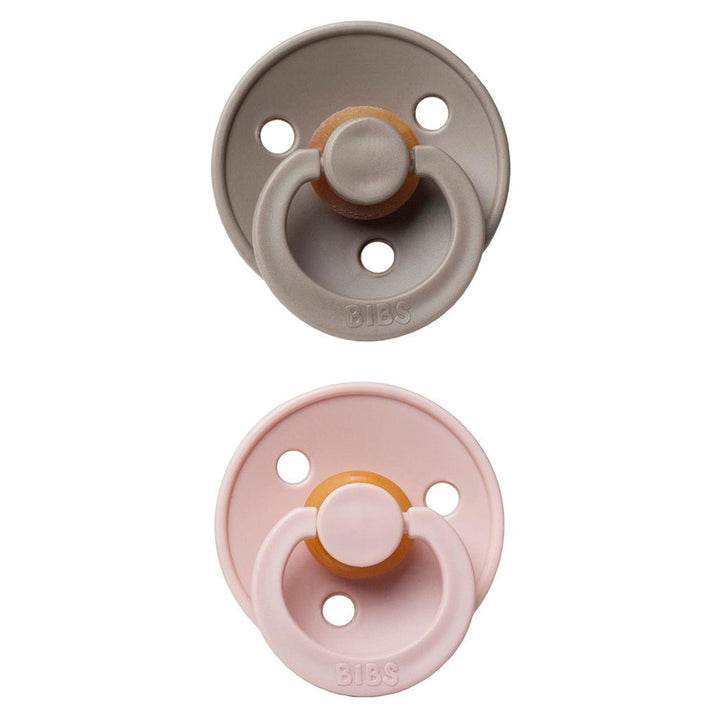 Earthy shades BIBS Pacifier Colour Collection 2 Pack Dark Oak & Blush, baby pacifier set.