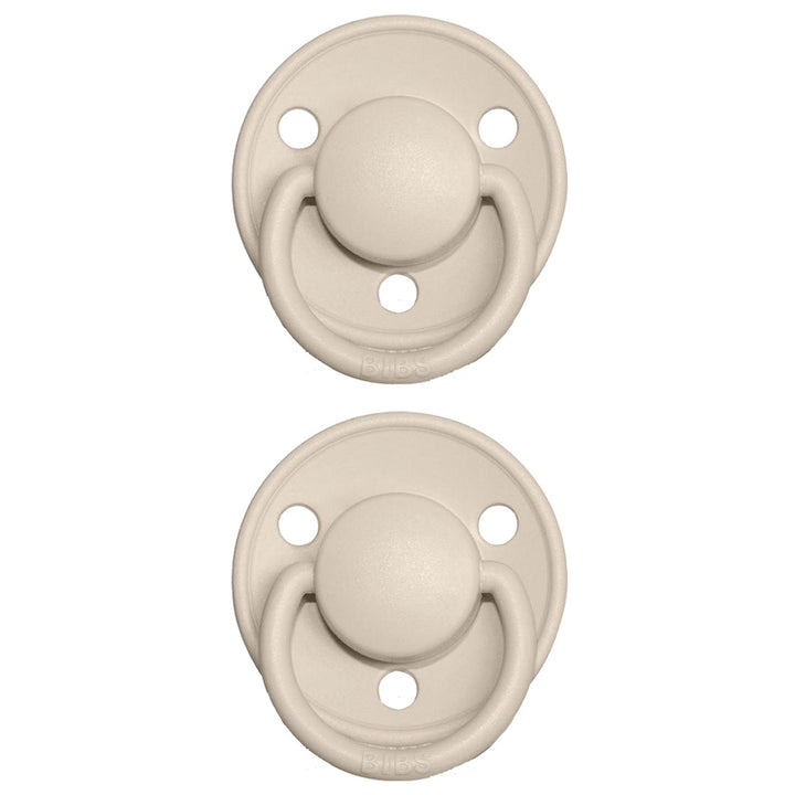 bib pacifier de lux 2 pack in vanilla