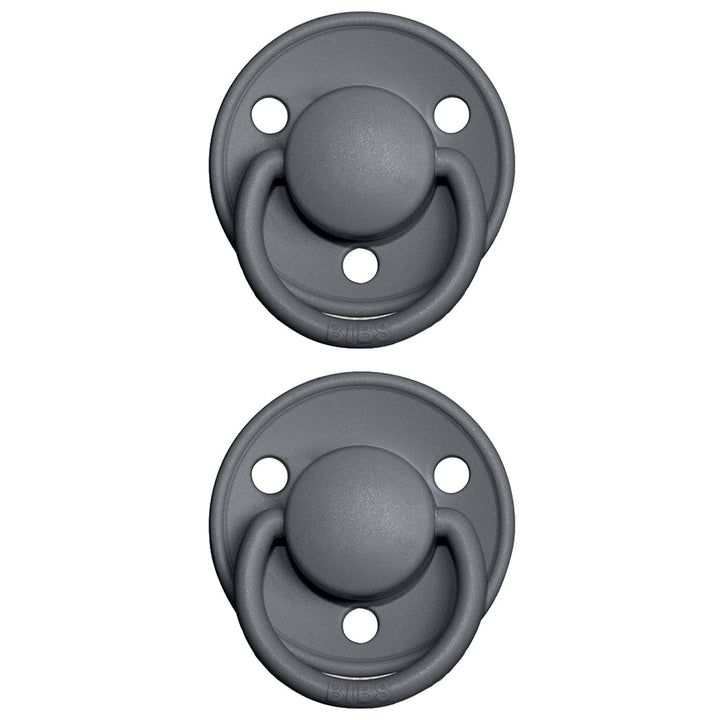 bibs pacifiers de lux 2 pack iron colored