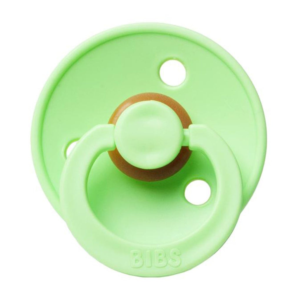 BIBSbest pacifiers for breastfed babies in lime green 