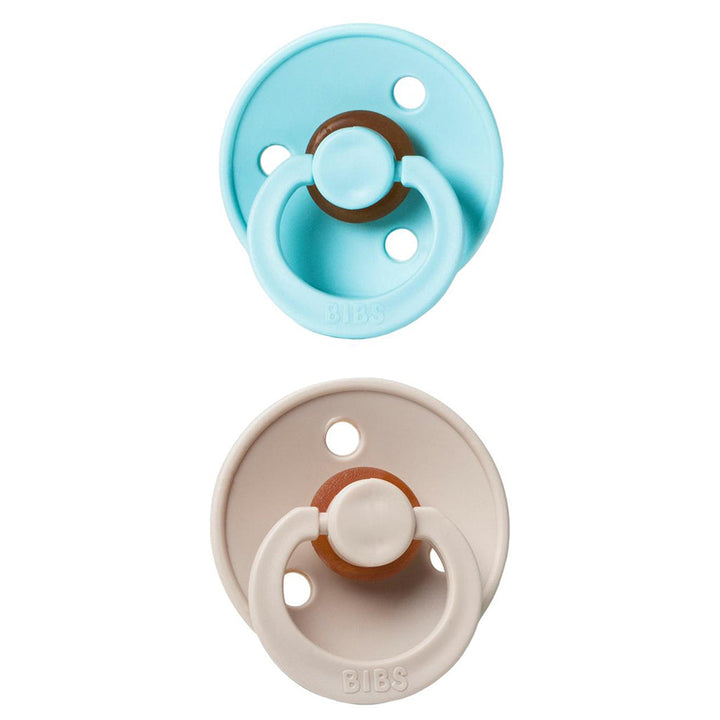 Fresh style BIBS Pacifier Colour Collection 2 Pack Mint & Beige, top pacifiers for babies.