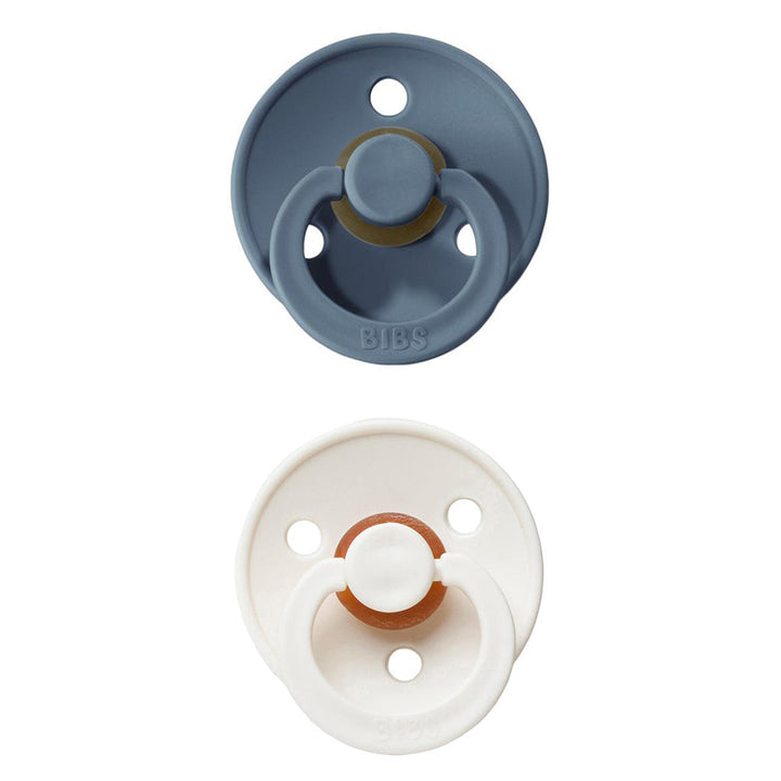 Fresh mix BIBS Pacifier Colour Collection 2 Pack Petrol & Ivory, classic Bibs pacifier set.