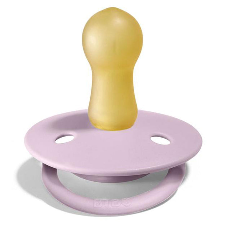 bibs pacifiers in lilac