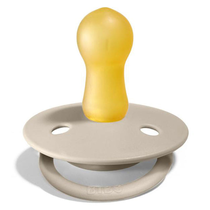 BIBS pacifiers de lux with natural rubber nipple in sand