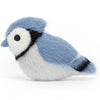 life_style1, Jellycat Birdling Blue Jay Children's Plush Stuffed Animal Toy blue grey black white