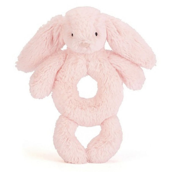 Jellycat Bashful Blush Bunny Rattle Stuffed Animal Toy light baby pink
