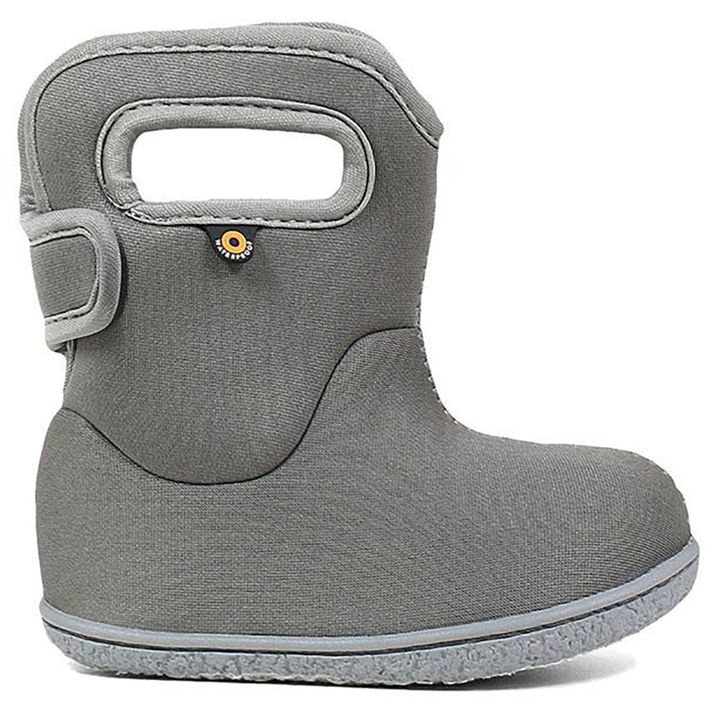 BOGS Baby Solid Color Waterproof Boots in light grey