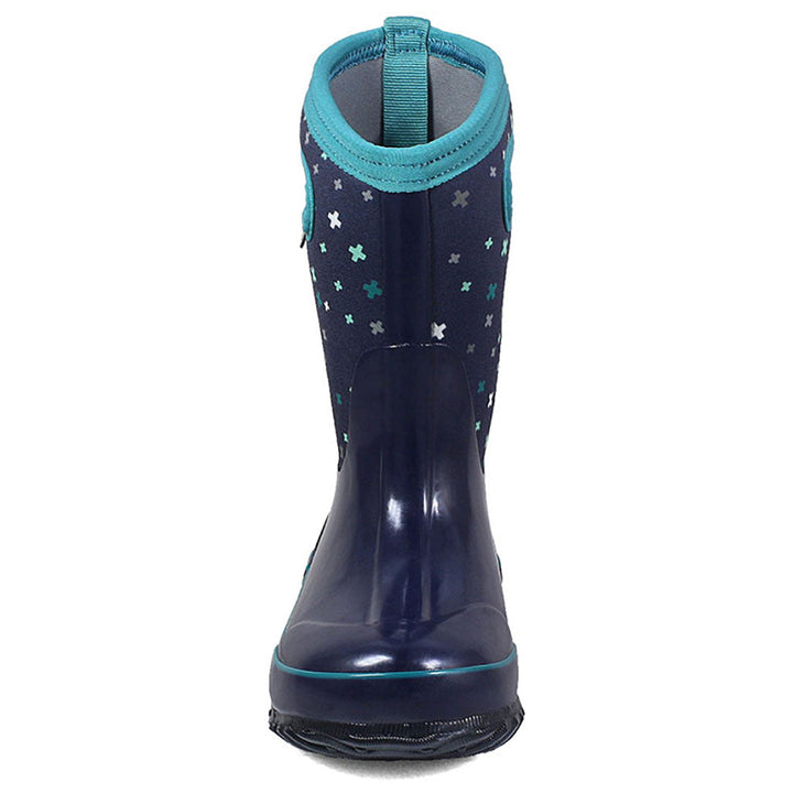 Front of BOGS Classic Pattern Kids Waterproof Boots