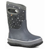 Geometric Plus Sign Grey BOGS Classic Pattern Kids Waterproof Boots