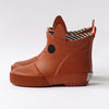 Side of Boxbo Brick Cat Face Orange Children's Kerran Rain Boots