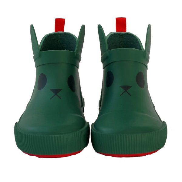 Boxbo Green Kerran Rain Boots for Children with cat face