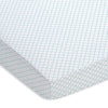 Outlet Breathable Baby Fitted Crib Sheet aqua blue white 