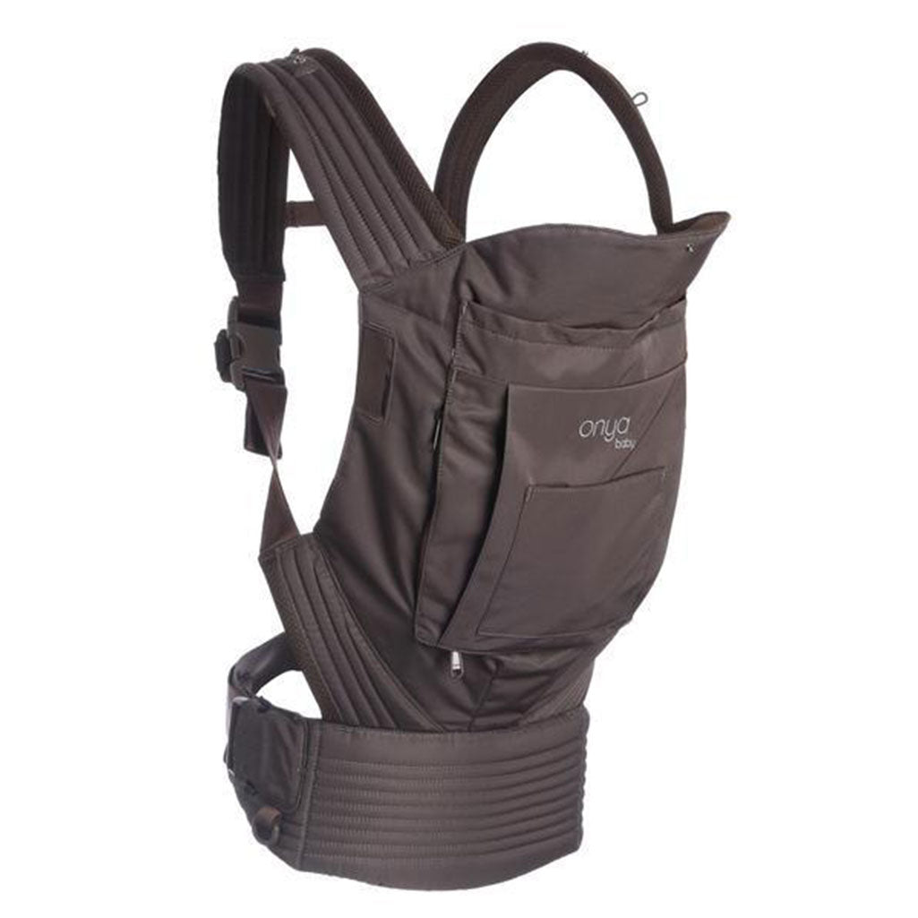 Onya brown baby carrier for newborns