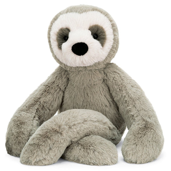 Jellycat Bailey Sloth Children's Stuffed Animals Toy grey and white