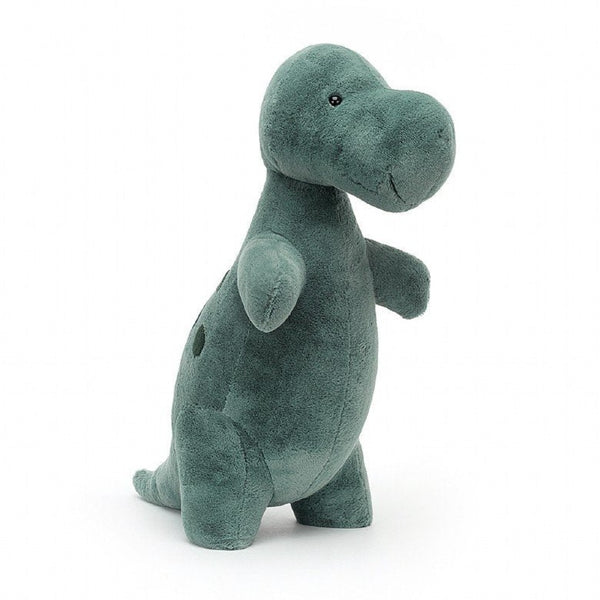 Jellycat Big Spottie T-Rex Children's Stuffed Plush Animal Toys dark green with black spots