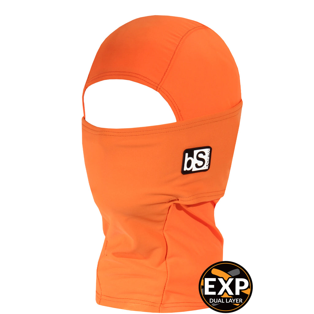 BlackStrap Kids Expedition Hood Dual Layer Balaclava Face Mask bright orange