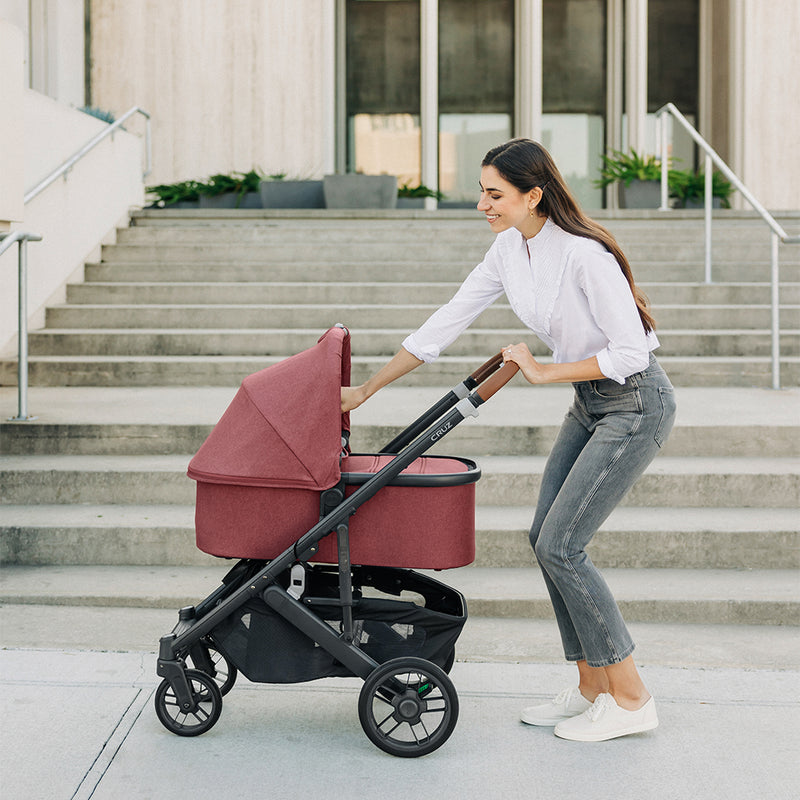 Uppababy Stroller Cruz with baby Bassinet Accessory in Lucy