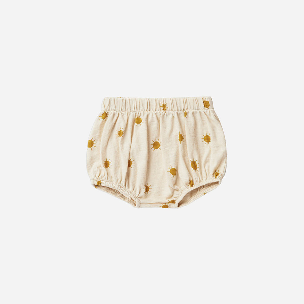 Rylee cru cotton baby bloomers with suns 