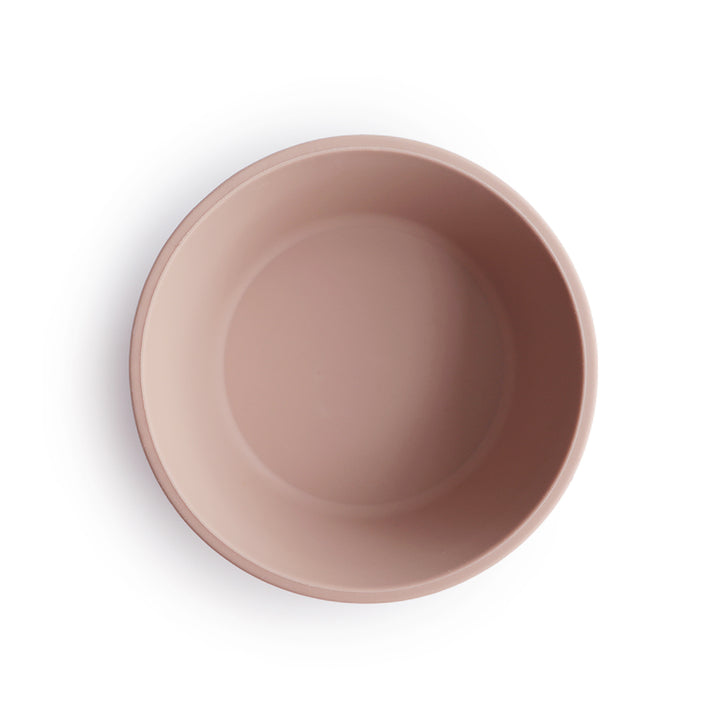 Mushie Silicone Suction Bowl in Blush designed to keep babyÕs food in place with an easy-to-clean surface