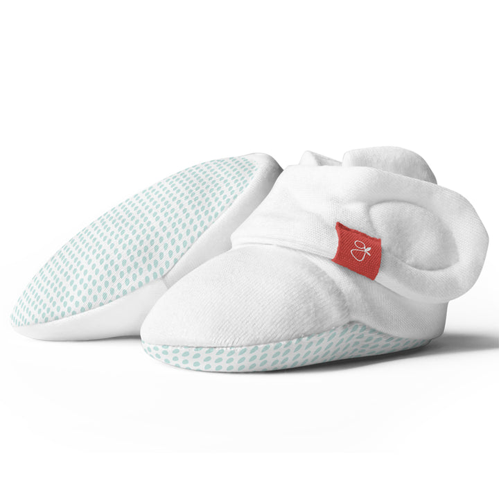GoumiKids baby girl booties in Drop Aqua