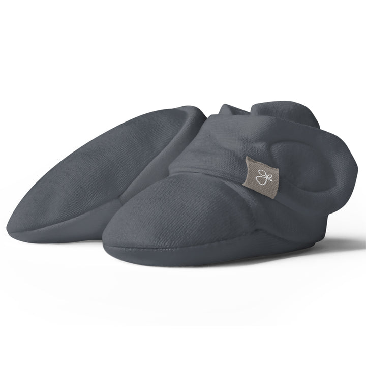 GoumiKids baby girl booties in midnight