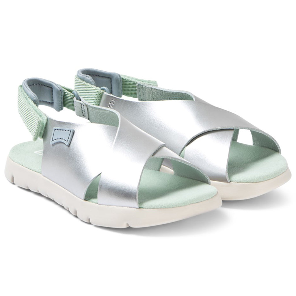 Camper Mira Sandals Hola Silver Children's Shoes