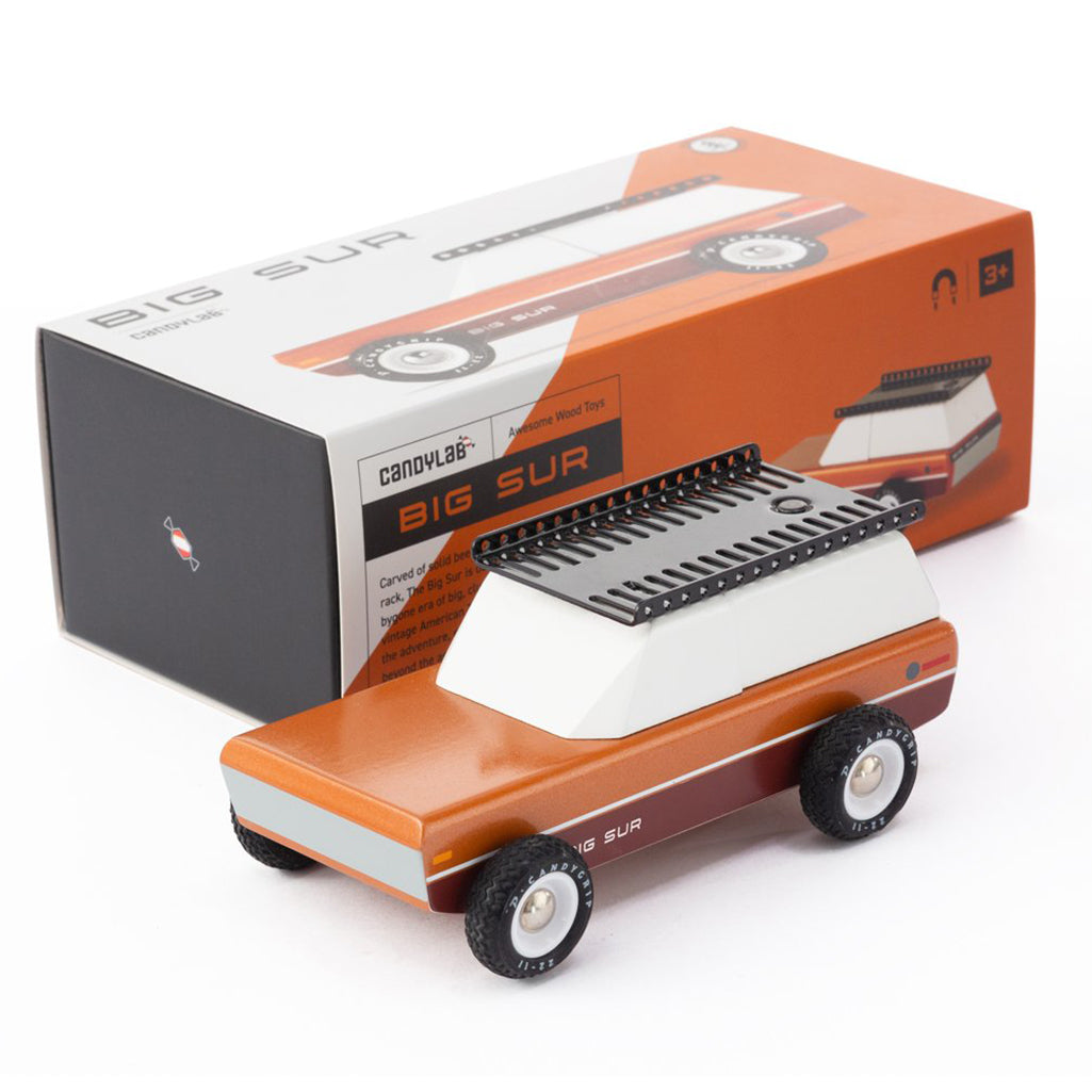 Vibrant toy car, perfect for children's pretend play adventures.