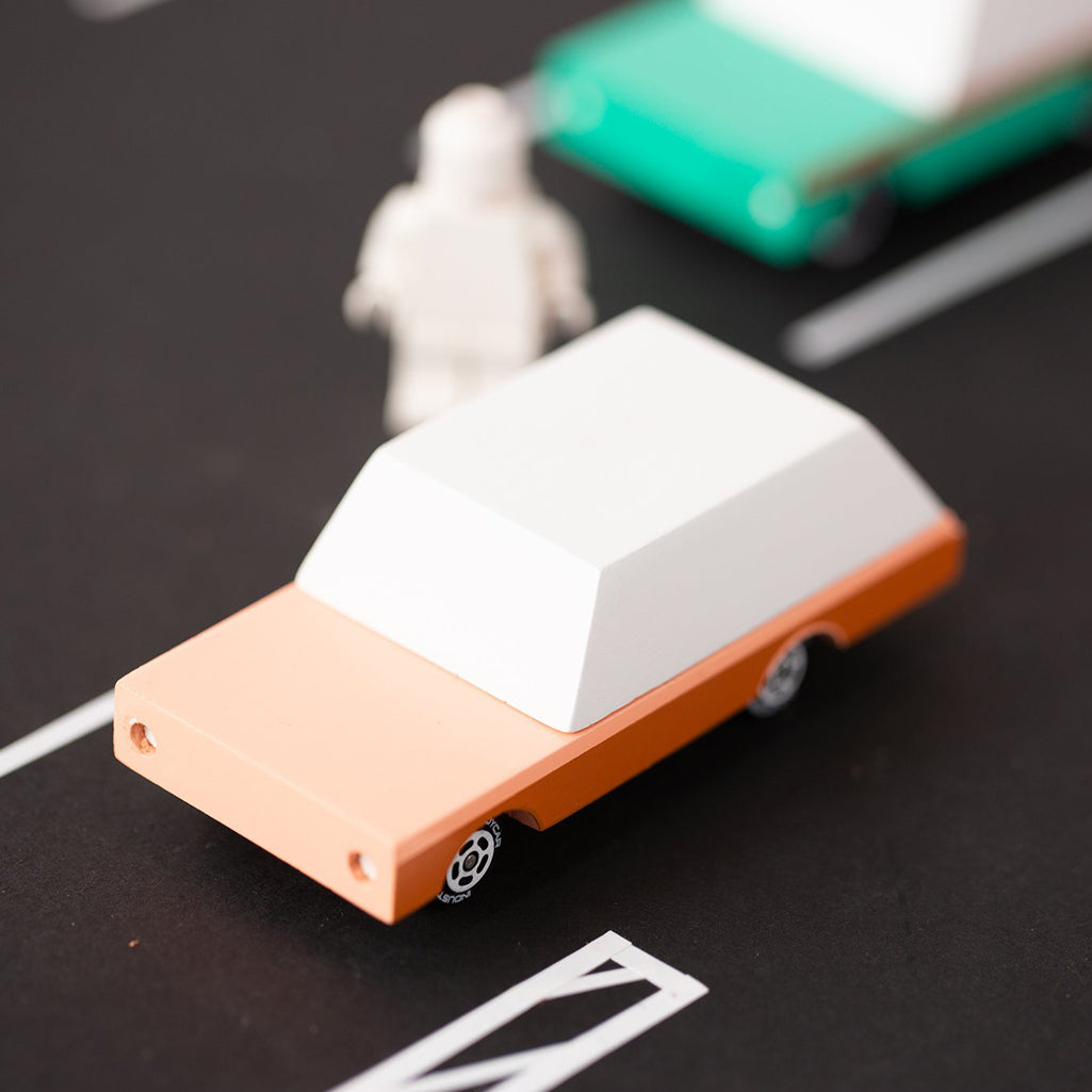 Candylab Orange Dart Wagon in a full playset, sparking creative storytelling.