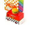 Candylab Toys Hamburger Van Children's Wooden Pretend Play Food Truck with Box