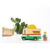 Candylab Toys Taco Van Wooden Food Truck Toy with Lego