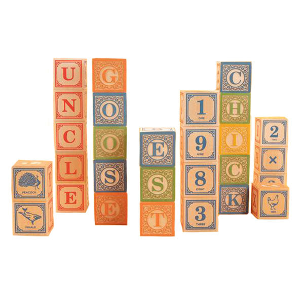 Uncle Goose Classic ABC's Children's Wooden Block Set multicolored