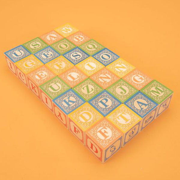 Uncle Goose Classic ABC's Children's Wooden Block Set multicolored wooden toy blocks