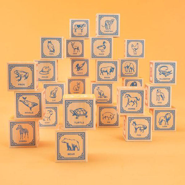 Uncle Goose Classic ABC's Children's Wooden Block Set multicolored wooden block toy
