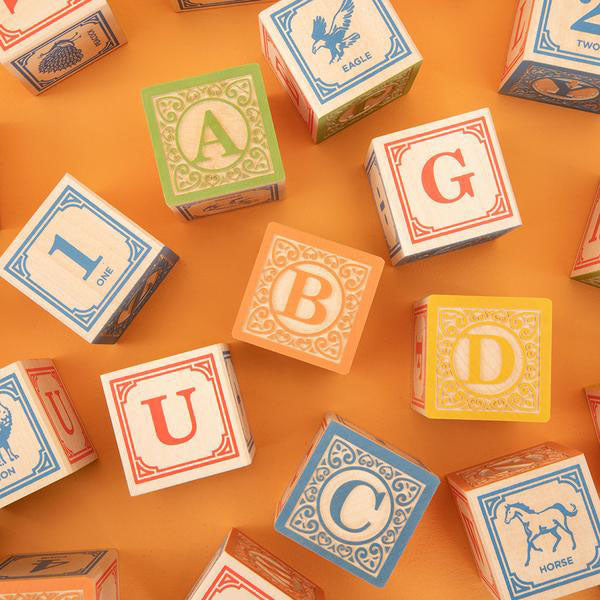 Uncle Goose Classic ABC's Children's Wooden Block Set multicolored