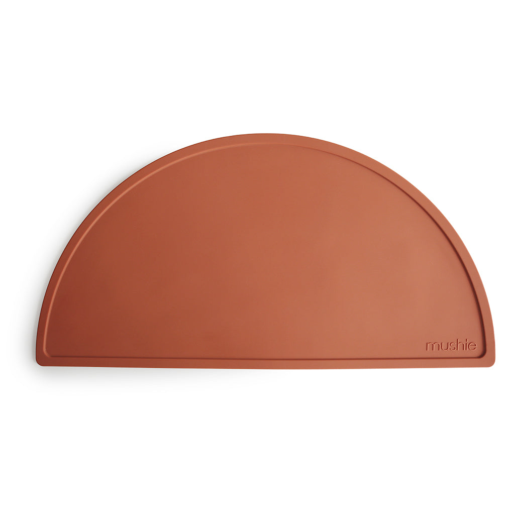 Mushie Silicon Placemat in Clay Warm natural tones for a minimalist and functional placemat design